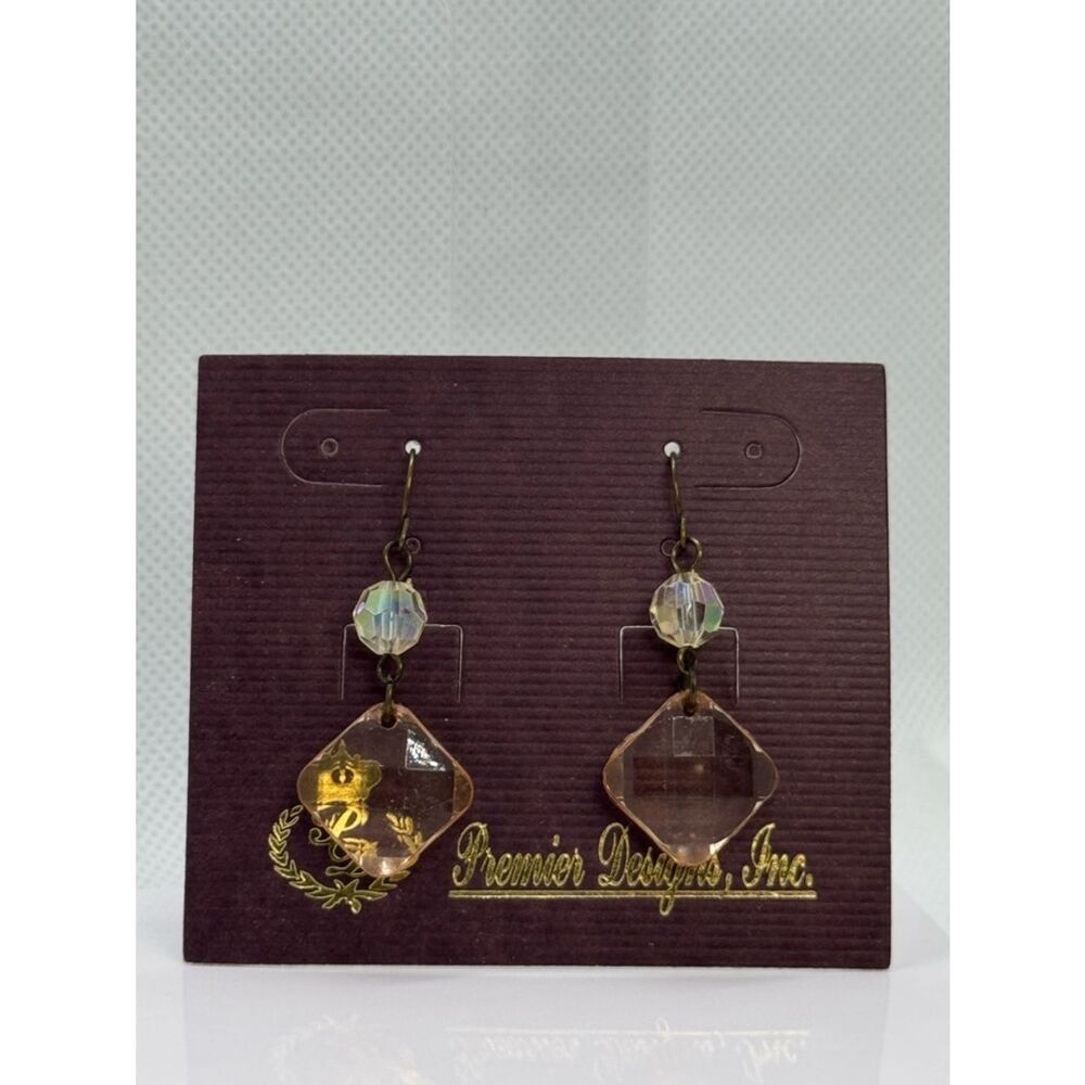 Premier Designs Soft Pink Faceted Drop Earrings